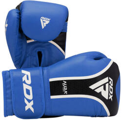 RDX Mănuși Box RDX Aura Plus T-17 Piele Maya Hide MG-3 - Albastru/Negru, 10oz (BGR-T17UB-10oz)