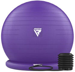 RDX Minge de yoga gonflabila RDX B2 cu baza anti-alunecare, tuburi de rezistenta Èi pompa, 75 cm (RYB-B2PR-75CM) Minge fitness