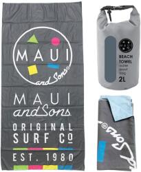 Maui & Sons Prosop plaja microfibra Maui&Sons, cu geanta transport waterproof (4952) Prosop