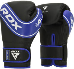 RDX Mănuși Box Copii RDX ROBO Piele Maya Hide Shell Shock GEL - Albastru inchis/Negru, 6oz (JBG-4U-6ozinchisnegru)