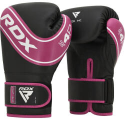 RDX Mănuși Box Copii RDX ROBO Piele Maya Hide Shell Shock GEL - Roz/Negru, 4oz (JBG-4P-4oz)