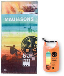 Maui And Sons Prosop plaja microfibra Maui & Sons Venice Beach, cu geanta transport Waterproof (4950) Prosop