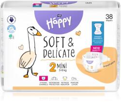 Bella Baby Happy Soft&Delicate scutece de unică folosință cu canale Mini 3-6 kg 38 buc