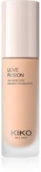 KIKO Milano Love Fusion 24H Moisture Radiant Foundation tartós krémalapozó hidratáló hatással árnyalat 5.5 Warm Gold 30 ml