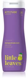Attitude Little Leaves Vanilla & Pear gyermek tisztító gél és sampon a vanília és a körte illatával 473 ml