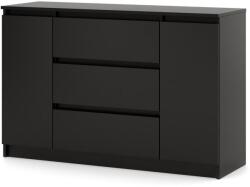 WIPMEB Komód Simple fekete matt 2D3S 120