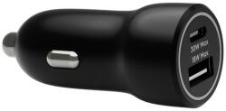 Dbramante1928 Autós töltő USB-C 30W + USB-A 18W fekete CC18MOBL7104 (CC18MOBL7104)