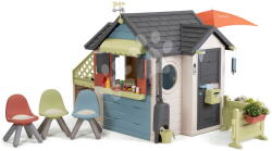 Smoby Căsuță Restaurant cu grădină în față Chef House Life Smoby cu bucătărie extensibilă și filtru UV de la 24 luni (SM810307-I) Casuta pentru copii