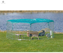 TRIXIE Outdoor Run with Protective Net - Kültéri kifutó kisállatok részére (Ø210x75cm) (028-6243) - pepita