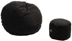  Pufrelax King Size Babzsák fotel + Lábtartó puff - Textil huzat - Memory Mix szivacspehely töltet - Eerie Black