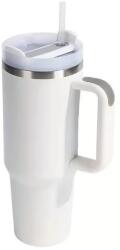  TS14266 Prémium fémfalú utazó termosz+pohár 1200ml Fehér (TS14266)