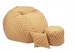  Pufrelax King Size Babzsák fotel + Lábtartó puff + Párna - Textil huzat - Memory Mix szivacspehely töltet - Zippity Orange