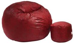  Pufrelax King Size Babzsák fotel + Lábtartó puff - Textil huzat - Memory Mix szivacspehely töltet - Vörösáfonya