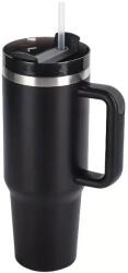  TS14260 Prémium fémfalú utazó termosz+pohár 1200ml Fekete (TS14260)