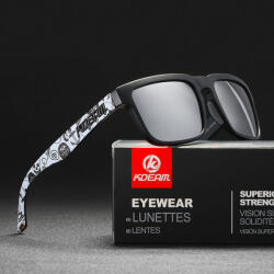 KDEAM OPTICS polarizált napszemüveg UV400 női férfi uniszex fehér mintás szürke