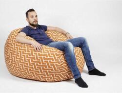  Pufrelax King Size Babzsák fotel - Textil huzat - Memory Mix szivacspehely töltet - Zippity Orange