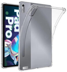 Lenovo Tab P11 Pro (11.2) (2. generáció) TB-132FU, Szilikon tok, közepesen ütésálló, légpárnás sarok, érintőceruza tartóval, átlátszó - coolmobile