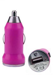  Autós töltő konverter, MINI kivitel (Samsung, HTC, Nokia, LG, ZTE, Motorola) 1A, pink - coolmobile