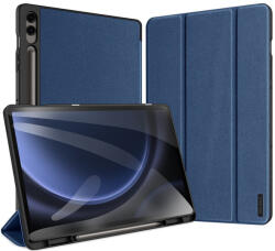 Samsung Tab S9 FE Plus (12.4) SM-X610 / X616B, mappa tok, Trifold, érintőceruza tartó, Dux Ducis Domo, sötétkék - coolmobile