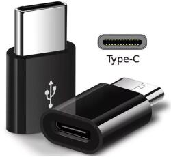 Forever Mobile Micro USB 2.0 Type C Átalakító Fekete 3cm 38281 (38281)