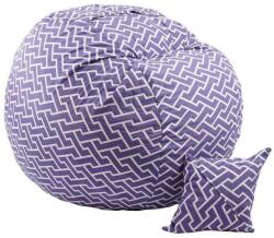  Pufrelax King Size Babzsák fotel + Párna - Textil huzat - Memory Mix szivacspehely töltet - Zippity Purple