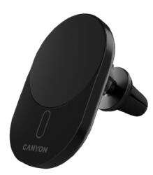 CANYON Încărcător auto Canyon - OnGrip 105, USB-C/USB-C, 15W, Qi2, negru (CNS-CCH105B)
