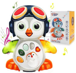Raya Toys Jucărie interactivă pentru bebeluși Raya Toys - Pinguin balansoar, cu muzică și sunete (503125182)