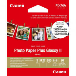 Canon PP-201 Glossy II fotópapír 9x9cm, 20ív (2311B070AA) (2311B070AA) - aqua