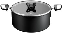 Tefal Oala cu capac Tefal Excellence, 24 cm, 5L, inductie, invelis antiaderent, indicator Thermo-Signal, aluminiu, negru (3168430376571) - forit