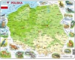 TACTIC Ukladanka Map Poland Physical Animal Maxi
