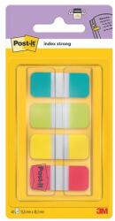 3M Semne de carte, plastic, ranforsate, 4x10 coli, 16x38 mm, 3M POSTIT, culori mixte, 40 coli
