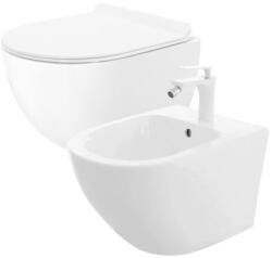 Rea Set vas WC + Bideu CARTER alb suspendabil alb (KPL-C1400)