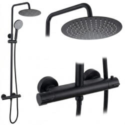 Rea Coloana de dus cu termostat Rea Lungo negru mat (REA-P6733)