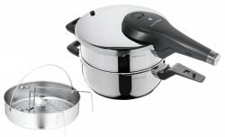 WMF Oală sub presiune PERFECT PREMIUM 4, 5 l + 3 l + inserție de abur, set de 3 buc, oțel inoxidabil, WMF (WM795479999)