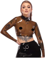 Late X Latex transparent X top (transparent-negru) - L