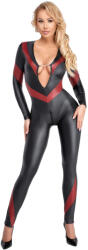 Cottelli Collection - catsuit cu efect de piele - fermoar - negru - L (27306691041)