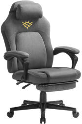 Songmics Home Ergonomikus gamer szék lábtartóval, állítható, galambszürke párnával (OBG072G01)