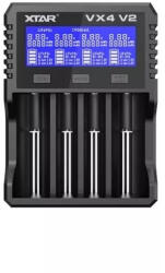 XTAR VX4 V2 Ni-MH, LiFePO4, 1, 5V és 3, 6V/3, 7V Li-Ion töltő hálózati adapterrel (VX4 V2)