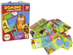LEAN Toys Állatos domino puzzle (28 elemes) (16515)