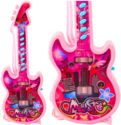 LEAN Toys Rózsaszín elektromos gitár játék gyerekeknek (24757)