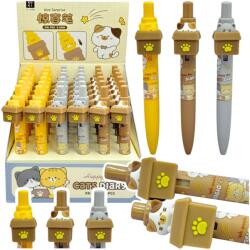 LEAN Toys Kék, 0.5 mm-es zselétoll cicás dobozzal (21550)