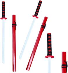 LEAN Toys Fa katana, 70 cm, piros, pochvával (22124)