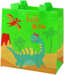 LEAN Toys Zöld dinoszaur mintás ajándéktasak 23x21, 5x11 cm (16735)