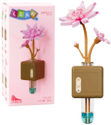 LEAN Toys Rózsaszín lótuszvirág építőszett (376 elem) (26698)