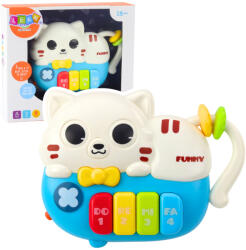 LEAN Toys Kék fényes-hangú mini pianínó kotka formában (22880)
