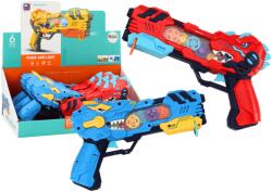 LEAN Toys Dinoszaurusz projektoros pistolet, kék/piros (17869)