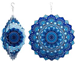 Realne 3D Mandala Szélcsengő 12 (1126-BLU)