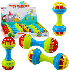 LEAN Toys Hantelek babyrágó és csörgő (22644)