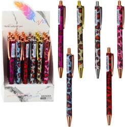 LEAN Toys Fém automata toll leopárdmintával, kék tinta, 1, 0 mm (21563)