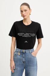 Elisabetta Franchi pamut póló - fekete 36